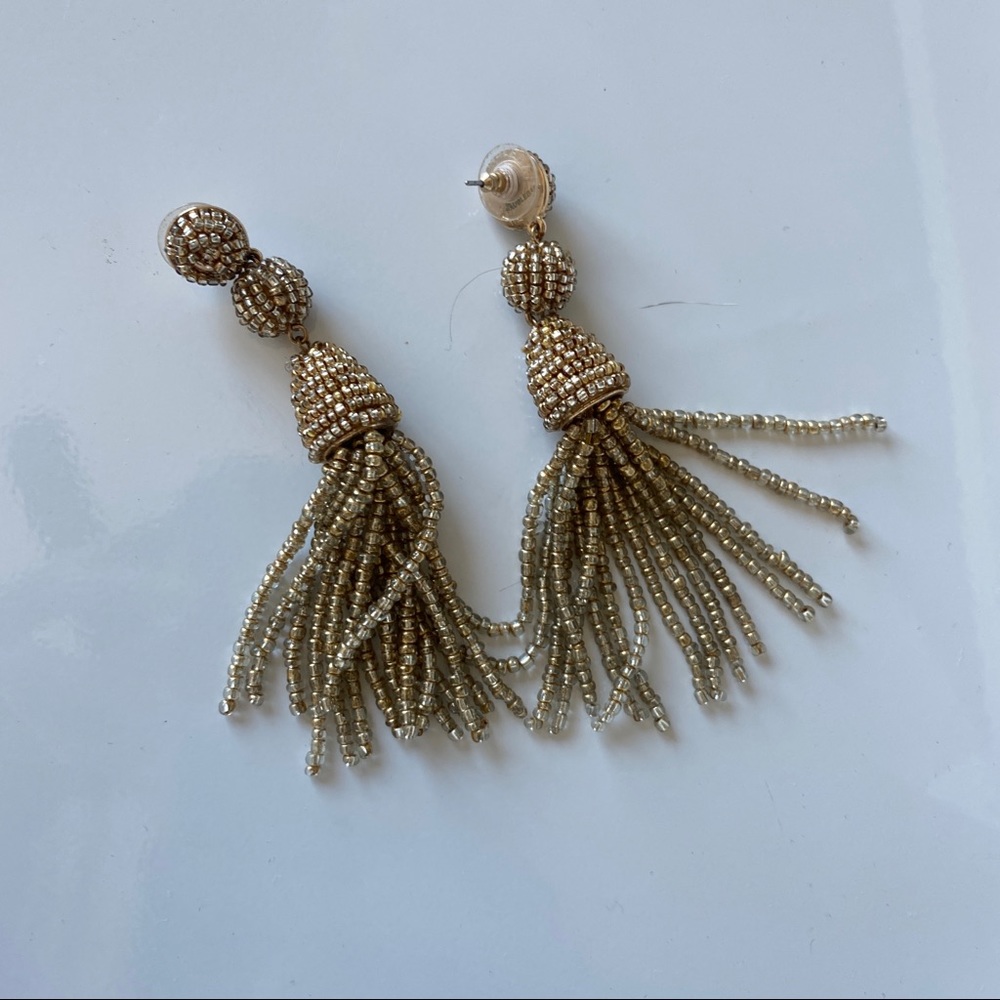 BaubleBar gold beaded earrings